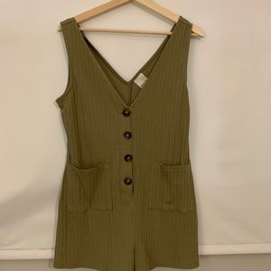 NWOT Green Romper